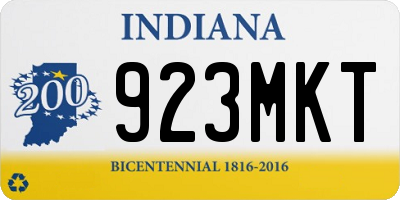 IN license plate 923MKT