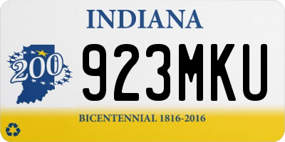 IN license plate 923MKU