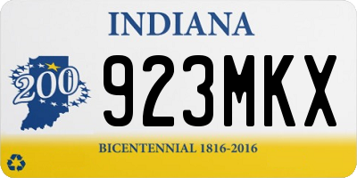 IN license plate 923MKX