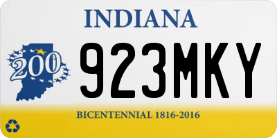 IN license plate 923MKY