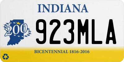 IN license plate 923MLA