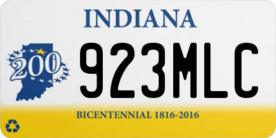 IN license plate 923MLC