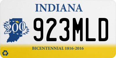 IN license plate 923MLD