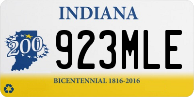IN license plate 923MLE