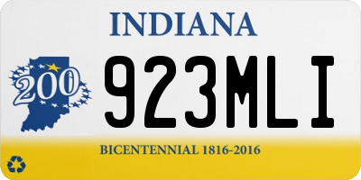 IN license plate 923MLI