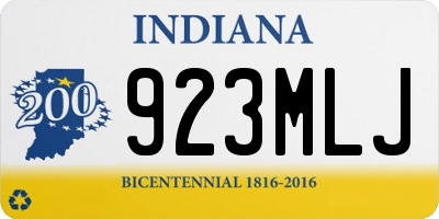 IN license plate 923MLJ
