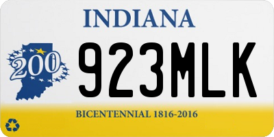 IN license plate 923MLK