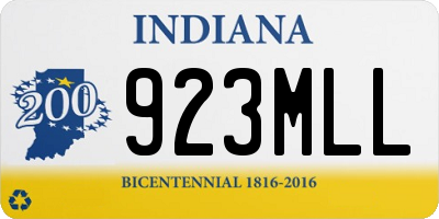 IN license plate 923MLL