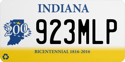 IN license plate 923MLP