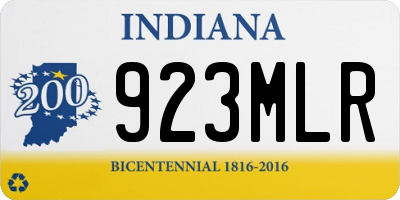 IN license plate 923MLR