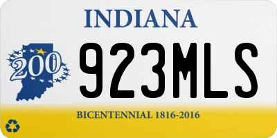 IN license plate 923MLS
