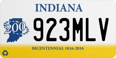 IN license plate 923MLV