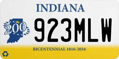 IN license plate 923MLW