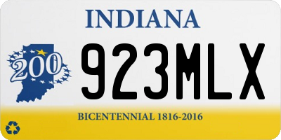 IN license plate 923MLX