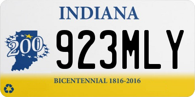 IN license plate 923MLY
