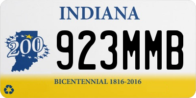IN license plate 923MMB