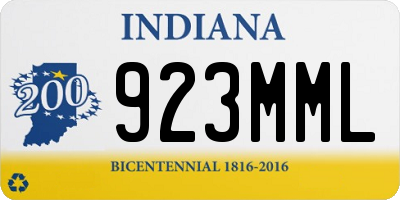 IN license plate 923MML