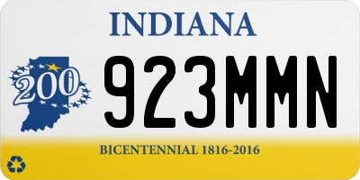 IN license plate 923MMN