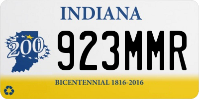 IN license plate 923MMR