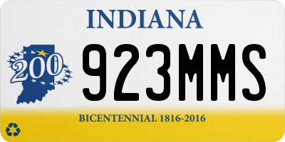 IN license plate 923MMS