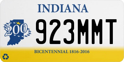 IN license plate 923MMT
