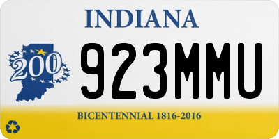 IN license plate 923MMU