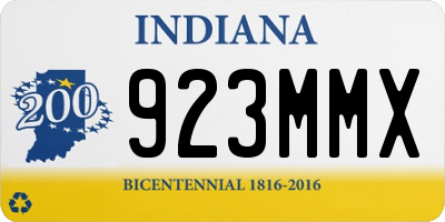 IN license plate 923MMX
