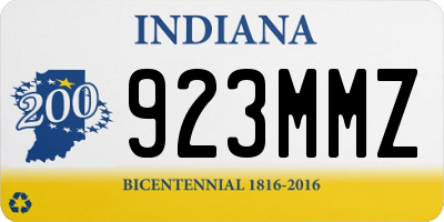 IN license plate 923MMZ