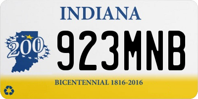IN license plate 923MNB