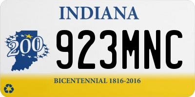 IN license plate 923MNC