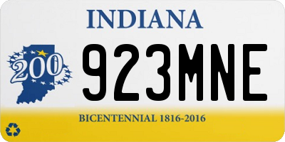IN license plate 923MNE