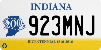 IN license plate 923MNJ