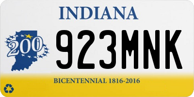 IN license plate 923MNK
