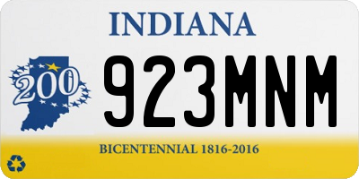 IN license plate 923MNM