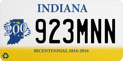 IN license plate 923MNN