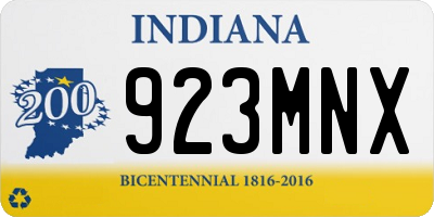 IN license plate 923MNX