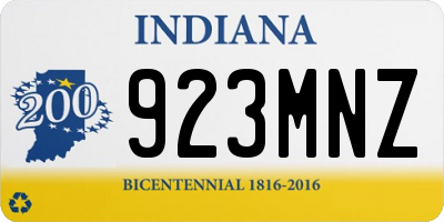 IN license plate 923MNZ