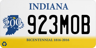 IN license plate 923MOB
