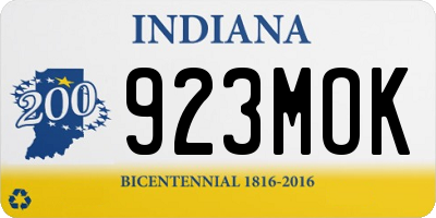 IN license plate 923MOK
