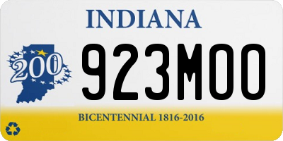 IN license plate 923MOO