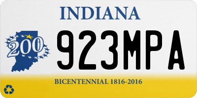 IN license plate 923MPA