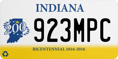 IN license plate 923MPC