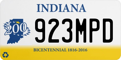 IN license plate 923MPD