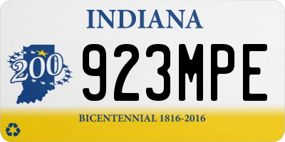 IN license plate 923MPE