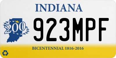 IN license plate 923MPF