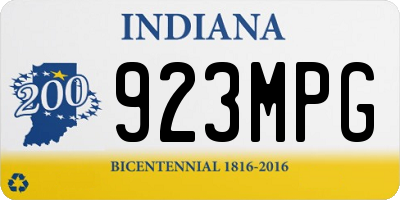IN license plate 923MPG
