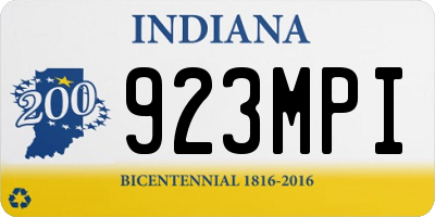 IN license plate 923MPI