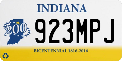 IN license plate 923MPJ