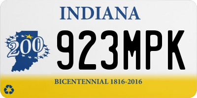 IN license plate 923MPK