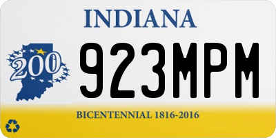 IN license plate 923MPM